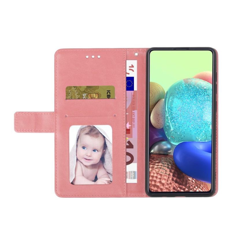 Folio-hoesje voor OnePlus 10 Pro Y-lijnen Leereffect