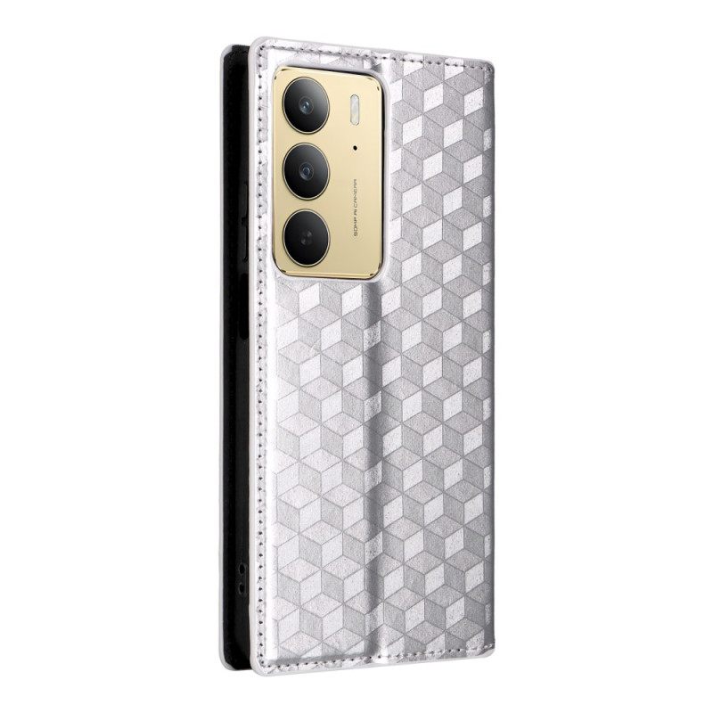 Folio-hoesje Realme C75 Diamantpatroon Bescherming Hoesje