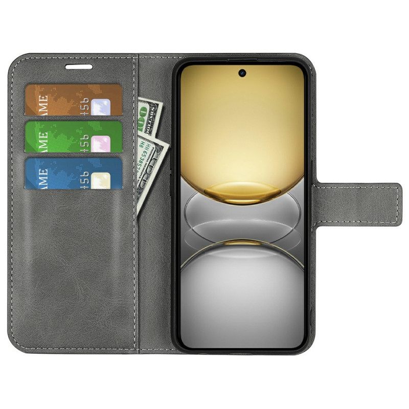 Folio-hoesje Realme C75 Leerstijl