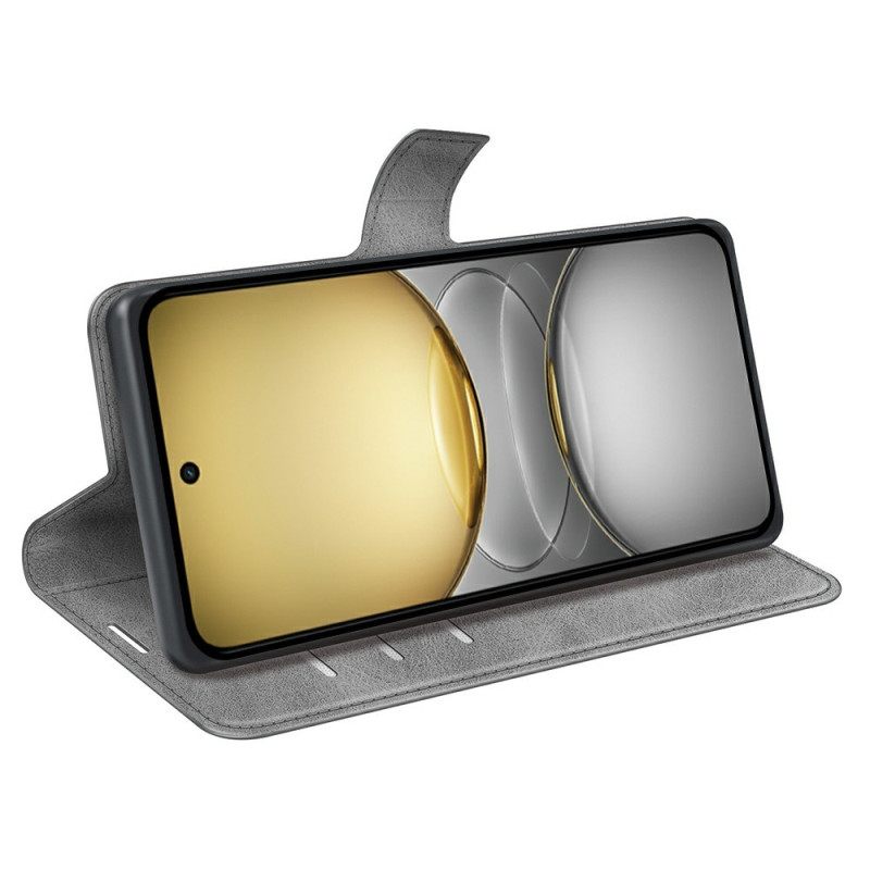 Folio-hoesje Realme C75 Leerstijl