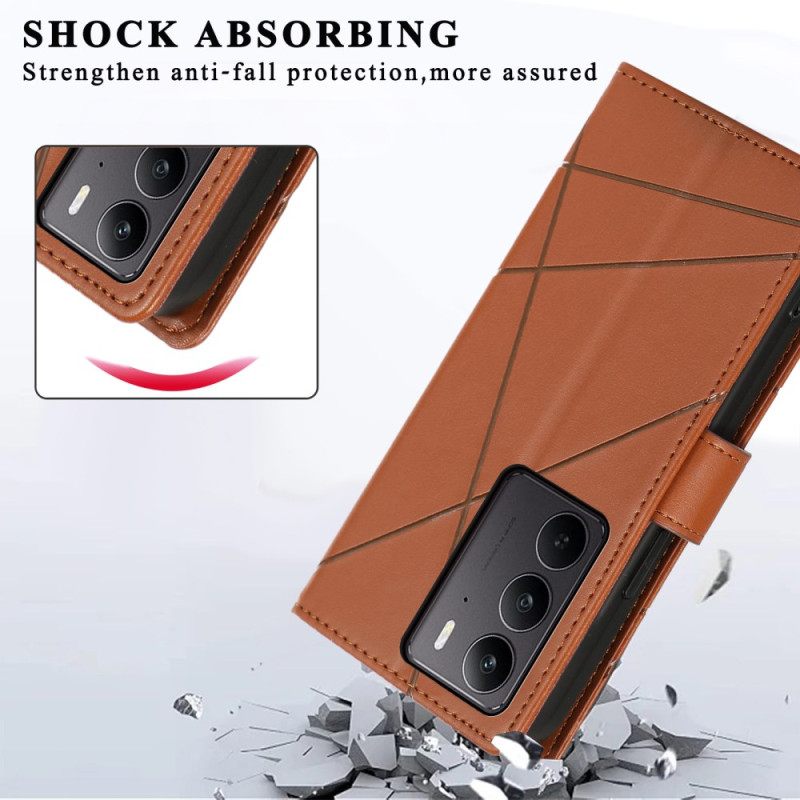 Folio-hoesje Realme C75 Telefoonhoesje Lijnen