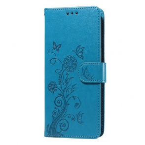 Folio-hoesje Realme C75 Telefoonhoesje Vlinders En Bloemen