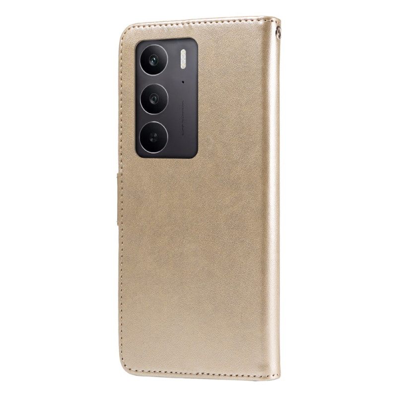 Folio-hoesje Realme C75 Telefoonhoesje Vlinders En Bloemen