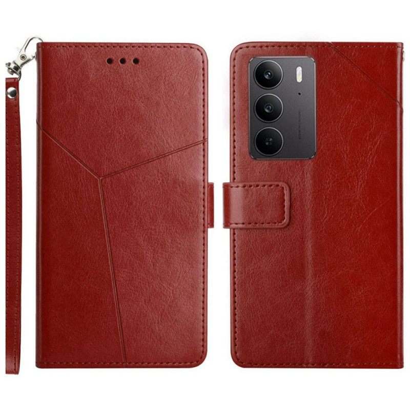 Folio-hoesje Realme C75 Telefoonhoesje Y-vormig Bandje