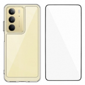 Hoesje Realme C75 Transparant Met Gehard Glazen Schermbeschermer