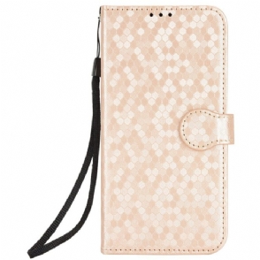 Leren Hoesje Realme C75 Glitterstippen Bescherming Hoesje