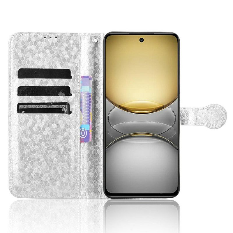 Leren Hoesje Realme C75 Glitterstippen Bescherming Hoesje