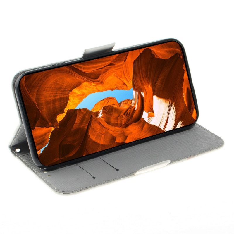 Leren Hoesje Realme C75 Mops Sleutelkoord Bescherming Hoesje