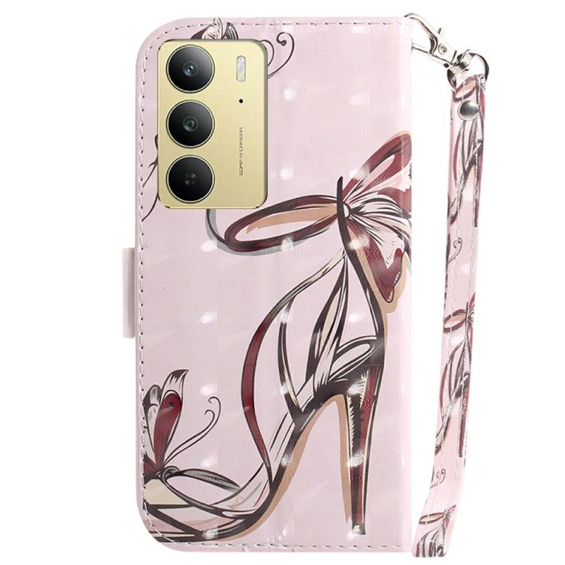 Leren Hoesje Realme C75 Pumps Met Bandjes Bescherming Hoesje