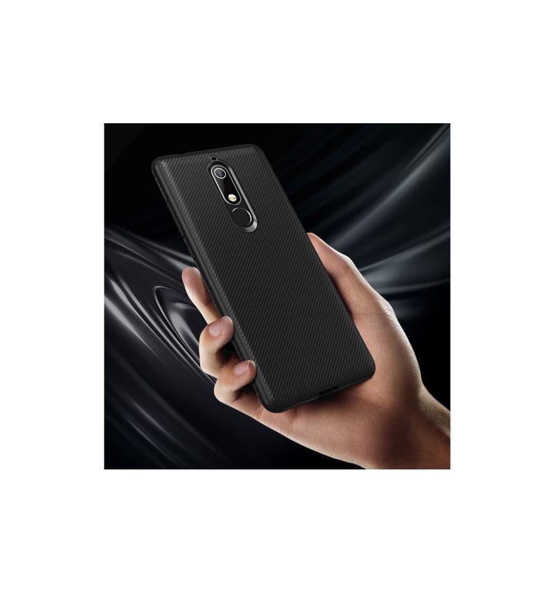 Hoesje voor Nokia 5.1 Armor Effect Siliconengel - Zwart