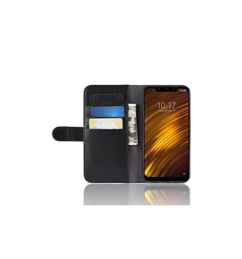 Cover voor Pocophone F1 Anti-fall Premium Lederen Kaarthouder