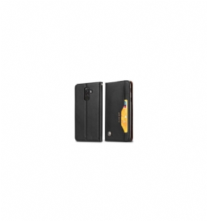 Folio-hoesje voor Pocophone F1 Leren Stand Case