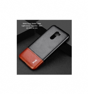 Hoesje voor Pocophone F1 Imak Imitatieleer - Zwart / Bruin