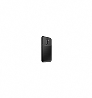 Telefoonhoesje voor Pocophone F1 Bescherming Koolstofvezeleffect - Zwart