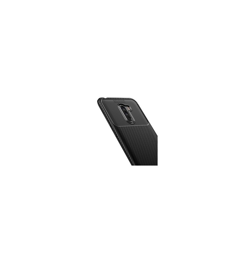 Telefoonhoesje voor Pocophone F1 Bescherming Koolstofvezeleffect - Zwart