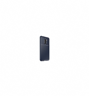 Telefoonhoesje voor Pocophone F1 Koolstofvezeleffect - Blauw