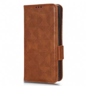 Folio-hoesje voor Huawei P60 Pro Driehoeken Met Riempje