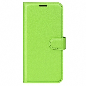 Folio-hoesje voor Huawei P60 Pro Litchi-leereffect
