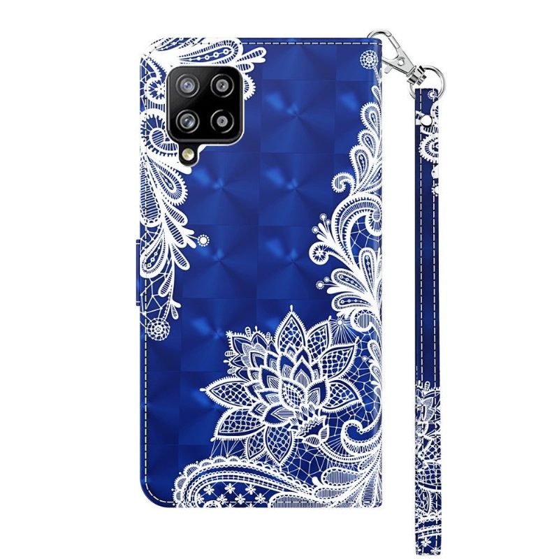 Folio-hoesje voor Samsung Galaxy A42 5G Kant Bloem