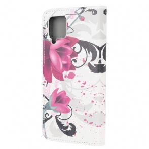 Folio-hoesje voor Samsung Galaxy A42 5G Lotusbloem