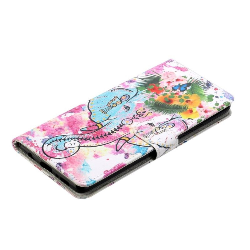Folio-hoesje voor Samsung Galaxy A42 5G Tropische Olifant