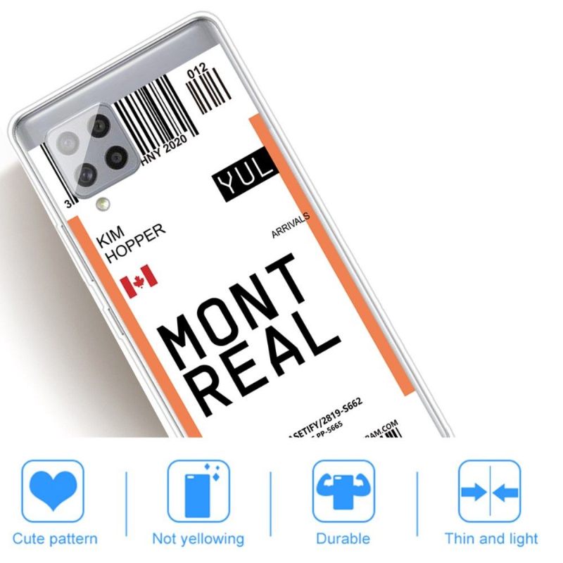 Hoesje voor Samsung Galaxy A42 5G Anti-fall Instapkaart 04 Montreal