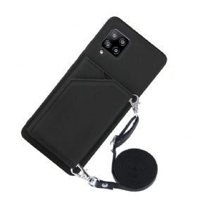 Hoesje voor Samsung Galaxy A42 5G Aude Lanyard Met Meerdere Compartimenten