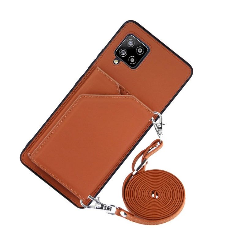 Hoesje voor Samsung Galaxy A42 5G Aude Lanyard Met Meerdere Compartimenten