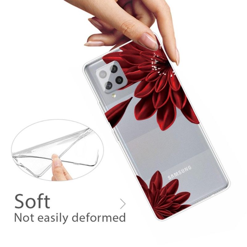 Hoesje voor Samsung Galaxy A42 5G Rode Bloem