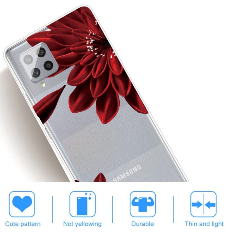 Hoesje voor Samsung Galaxy A42 5G Rode Bloem