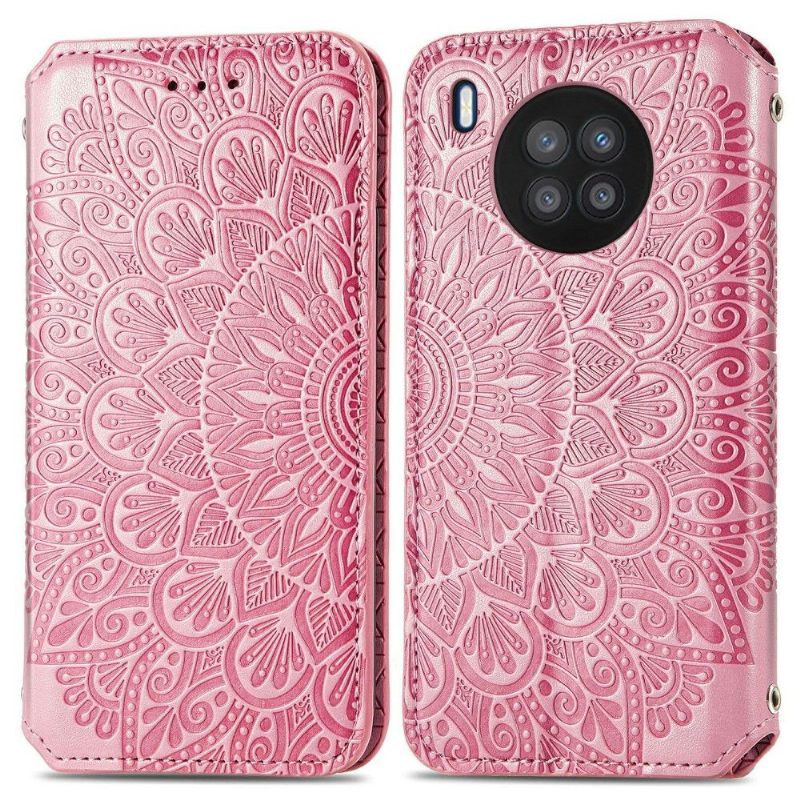 Folio-hoesje voor Huawei Nova 8i / Honor 50 Lite Anti-fall Flip Chique Mandala