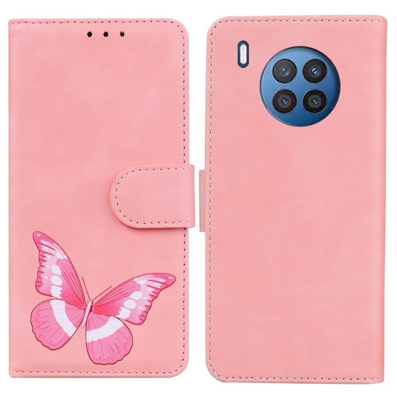 Folio-hoesje voor Huawei Nova 8i / Honor 50 Lite Bescherming Hoesje Kleurrijke Vlinderbescherming