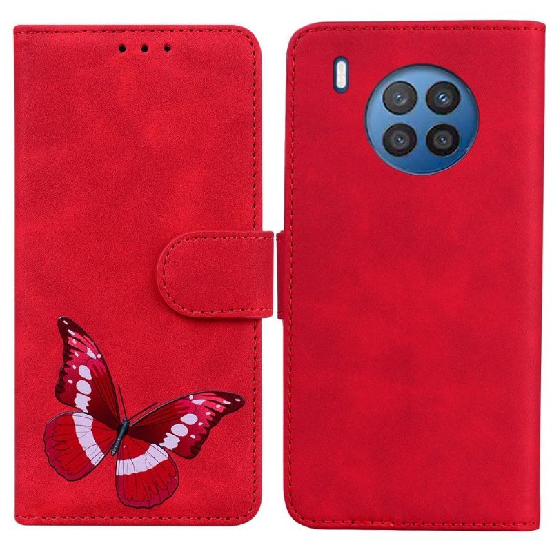 Folio-hoesje voor Huawei Nova 8i / Honor 50 Lite Bescherming Hoesje Kleurrijke Vlinderbescherming
