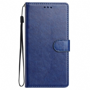 Flip Case Leren Oppo Reno 14 5g Effen Imitatieleer