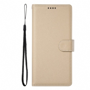 Flip Case Leren Oppo Reno 14 5g Effen Leerlook