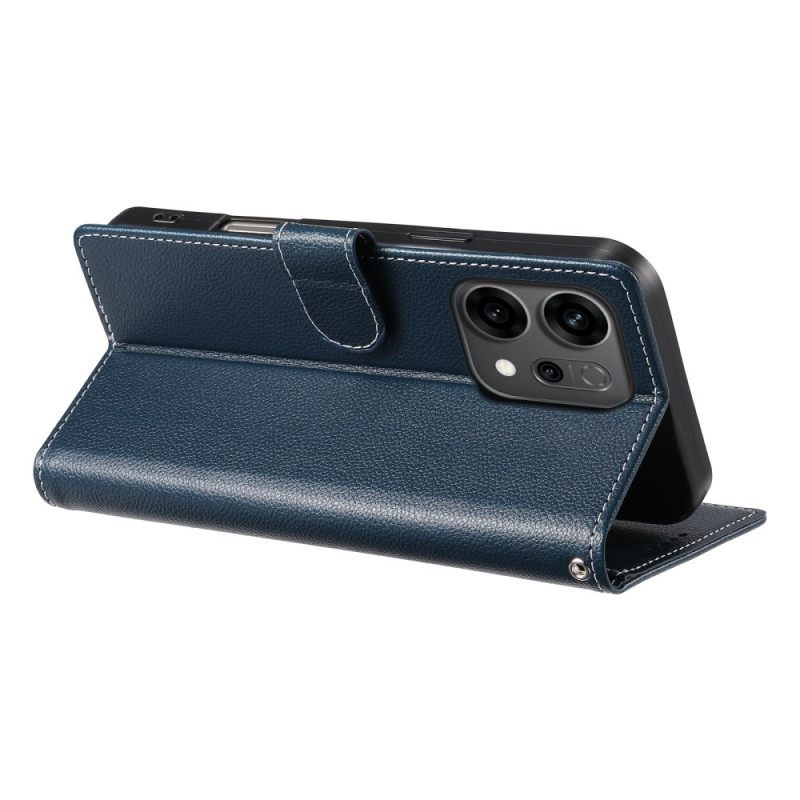 Flip Case Leren Oppo Reno 14 5g Effen Leerlook