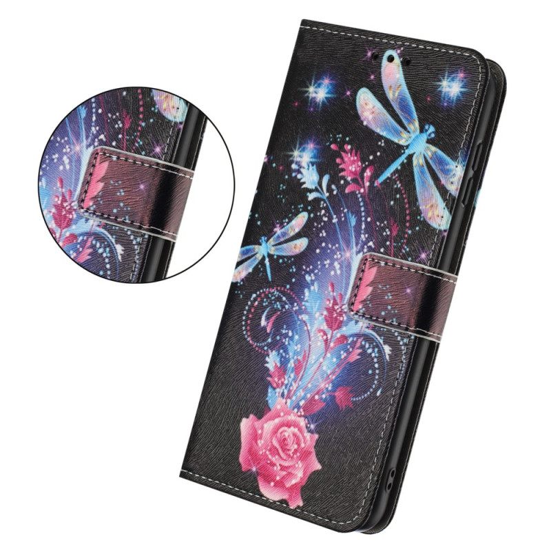 Flip Case Leren Oppo Reno 14 5g Libellen