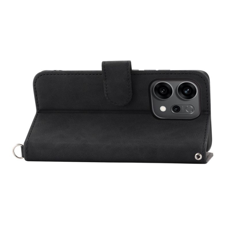 Folio-hoesje Oppo Reno 14 5g Bloemenpatroon En Bandjes