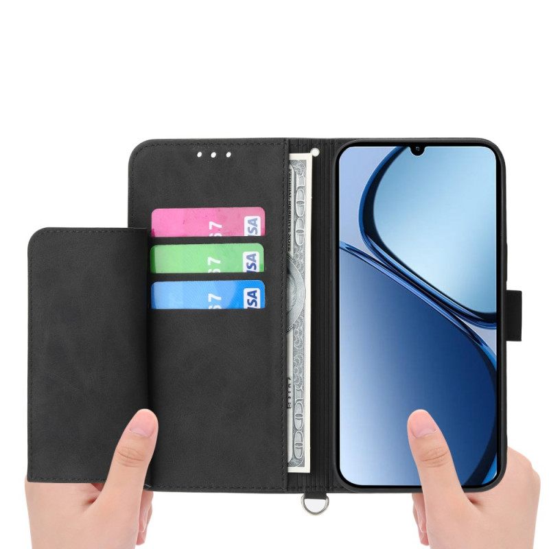 Folio-hoesje Oppo Reno 14 5g Bloemenpatroon En Bandjes