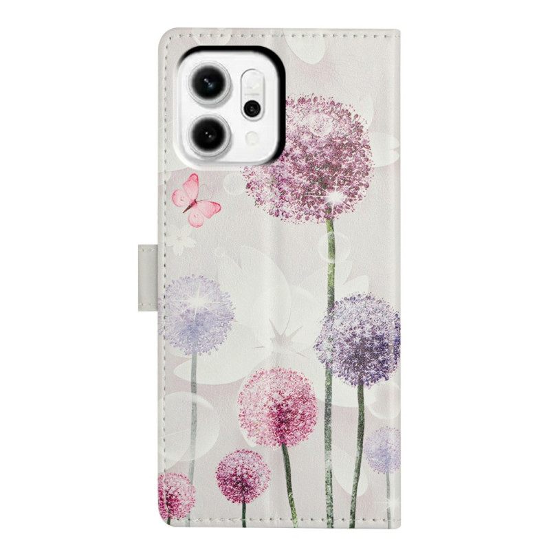 Folio-hoesje Oppo Reno 14 5g Paardenbloemen