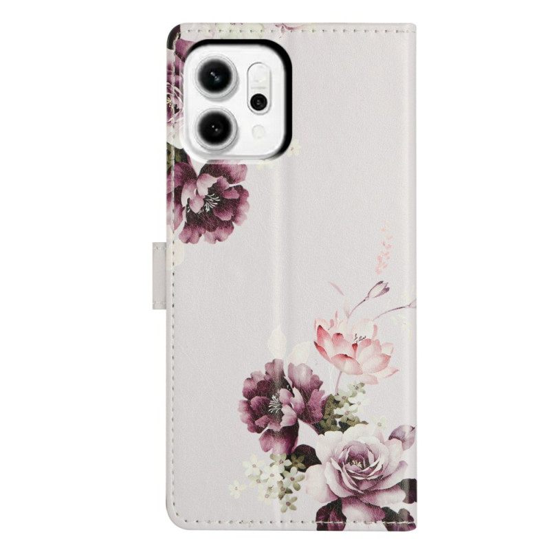 Folio-hoesje Oppo Reno 14 5g Telefoonhoesje Vintage Rozen