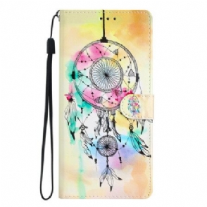 Leren Hoesje Oppo Reno 14 5g Dromenvanger Aquarel Bescherming Hoesje