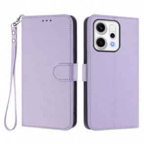 Leren Hoesje Oppo Reno 14 5g Monochroom