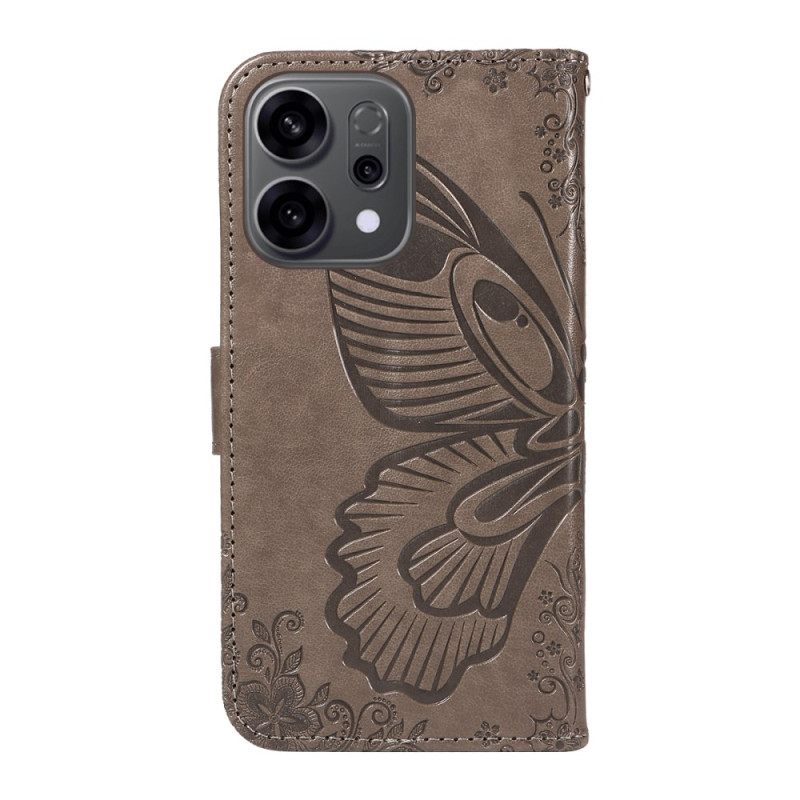 Leren Hoesje Oppo Reno 14 5g Vlinderdesign