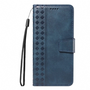 Leren Hoesje Voor Oppo Reno 14 5g Diamanten Rand