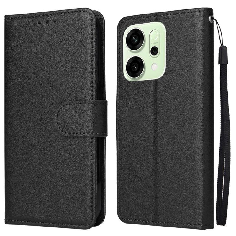Leren Hoesje Voor Oppo Reno 14 5g Klassieke Leren Stijl