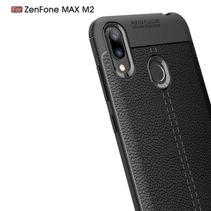 Hoesje voor Asus Zenfone Max M2 Afwerkingsgel Van Kunstleer