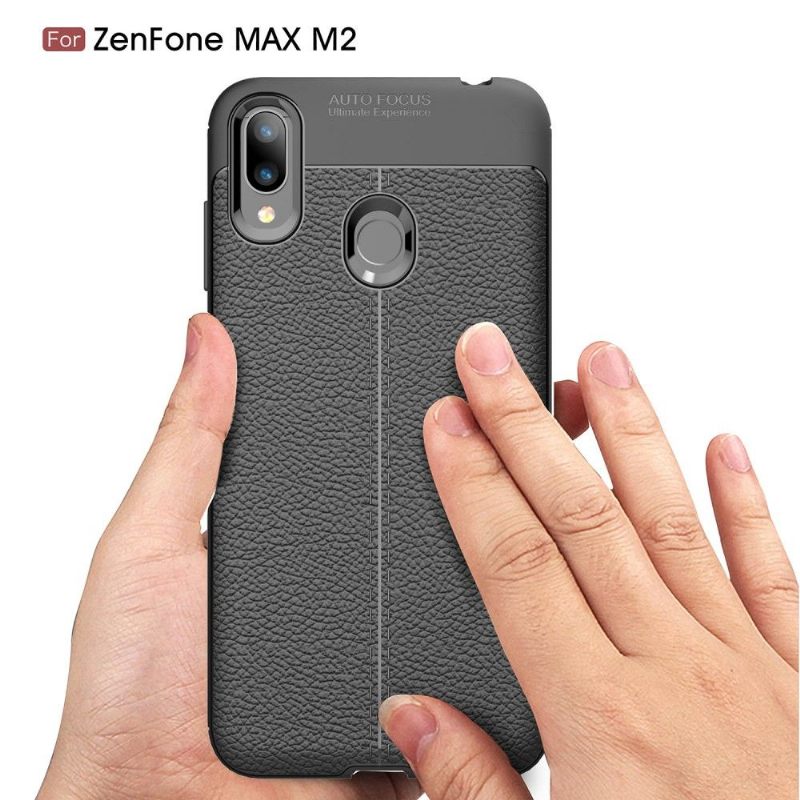 Hoesje voor Asus Zenfone Max M2 Afwerkingsgel Van Kunstleer