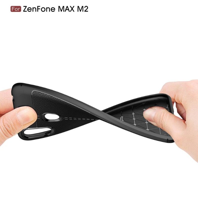Hoesje voor Asus Zenfone Max M2 Afwerkingsgel Van Kunstleer