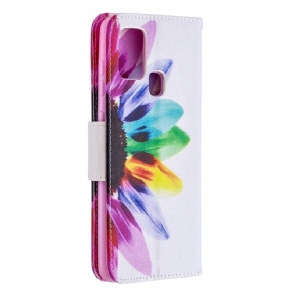 Cover voor Samsung Galaxy A21s Gekleurde Bloemblaadjes